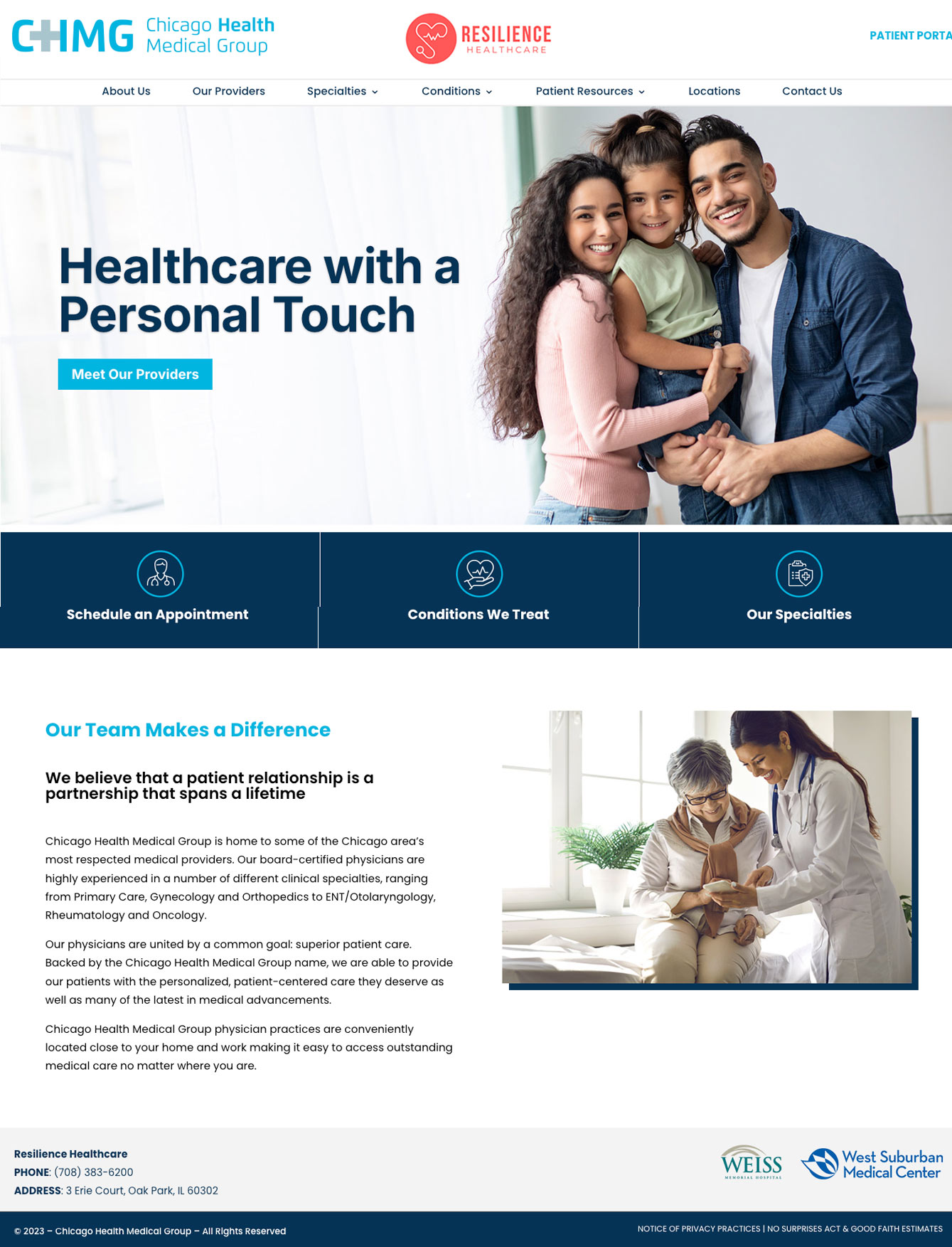Chicago Medical Group Web Design